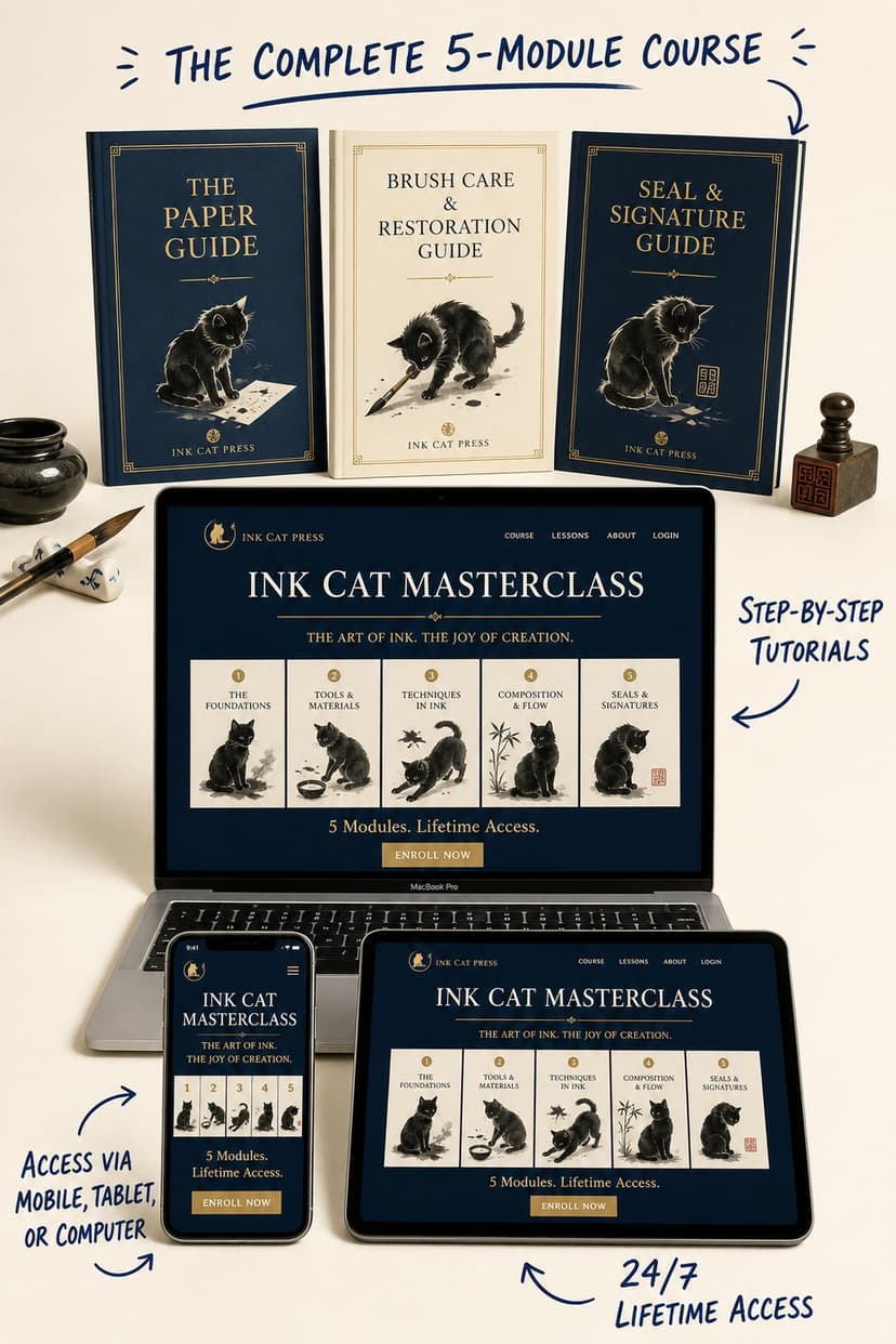 Everything included in the Ink Cat Masterclass