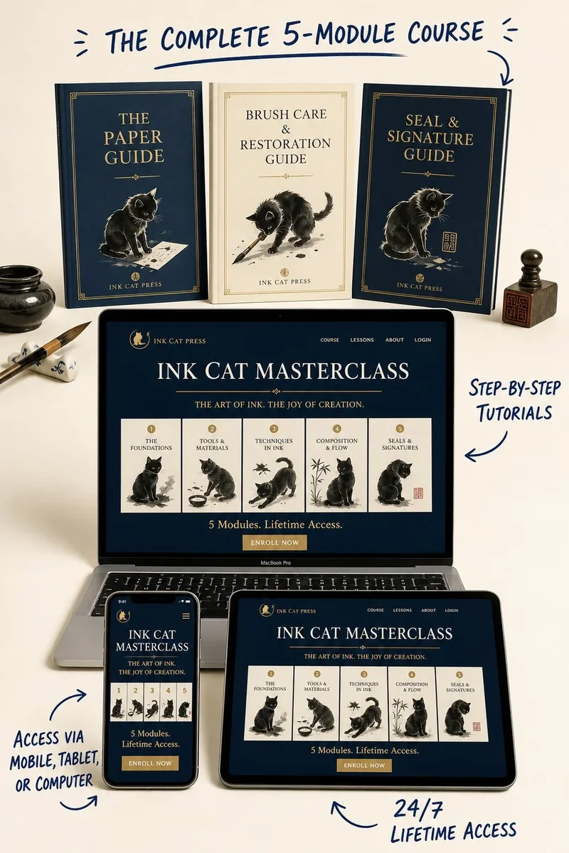 Everything included in the Ink Cat Masterclass